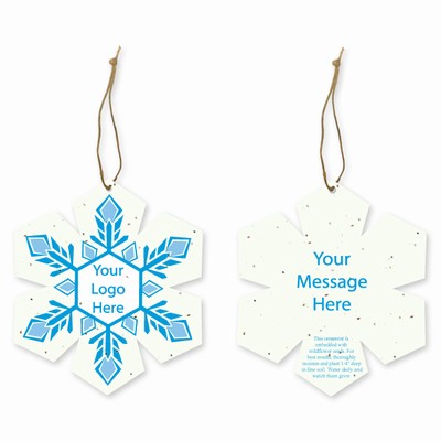 Grow-A-Note® Customizable Plantable Snowflake Ornaments - Crystal